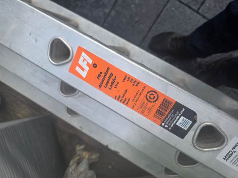 Heavy duty industrial triple long ladder 