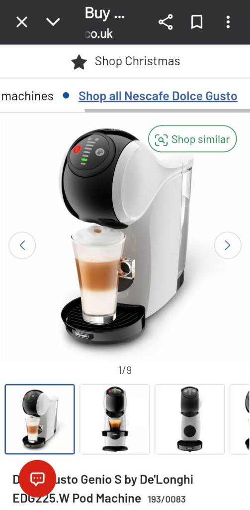 Dolce gusto coffee machine
