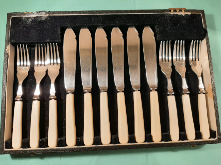 Set of Six Fish Knives and Forks EPNS