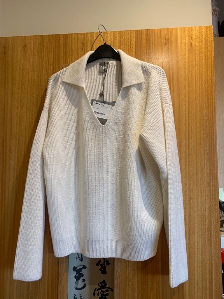 Max Mara White Italian Acceso Sweater - RRP - £317