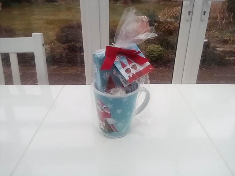 Brand new hot chocolate drink mix mug with vanilla marshmallows. 