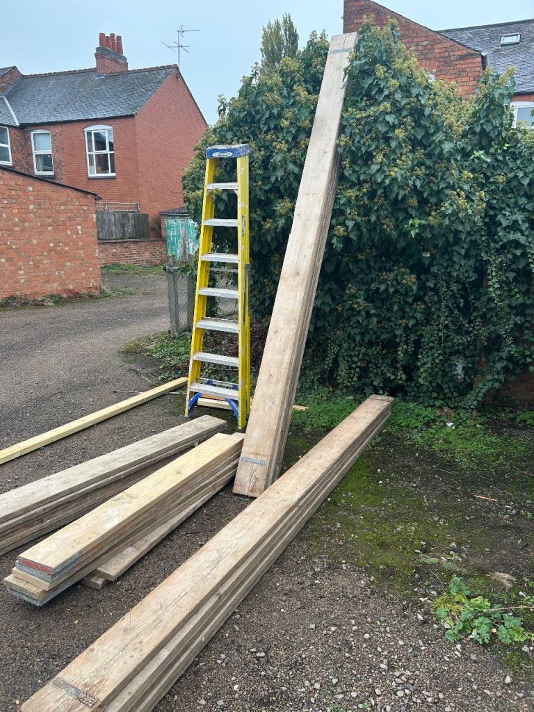 Mixed Timber Planks and Large Beam for DIY Projects