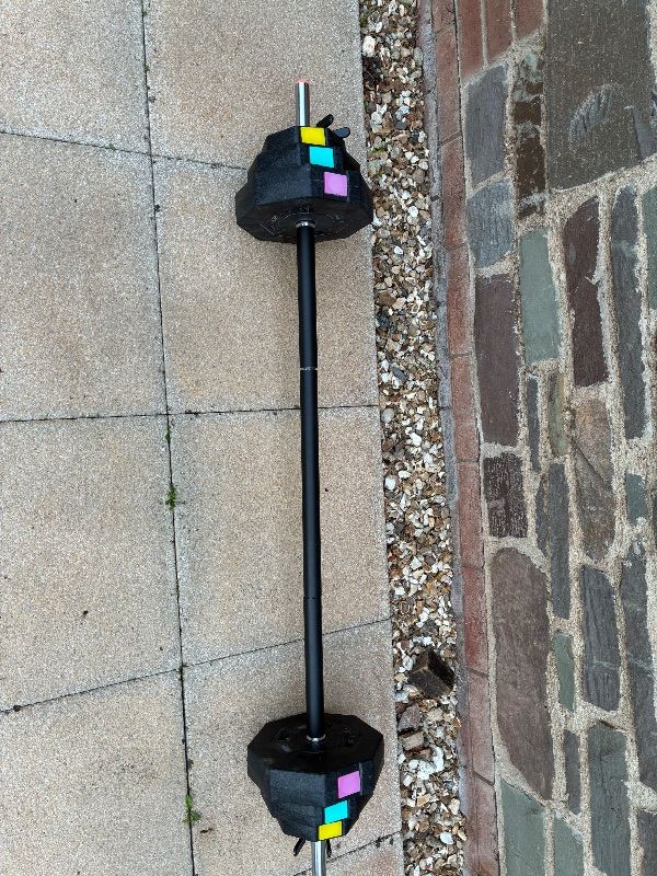 Weights and barbell