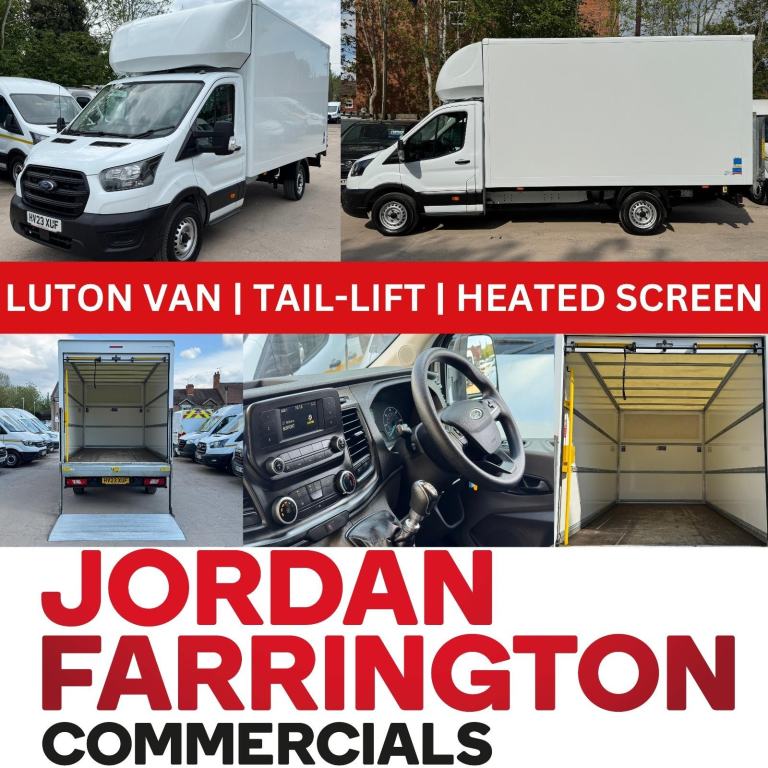 2023 FORD TRANSIT 350 LUTON DELIVERY VAN WITH TAIL-LIFT SRW EURO 6 *NEW WETBELT*