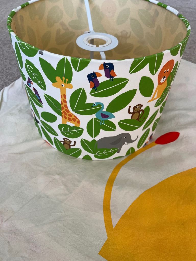 John Lewis little home safari bedding set and matching lightshade