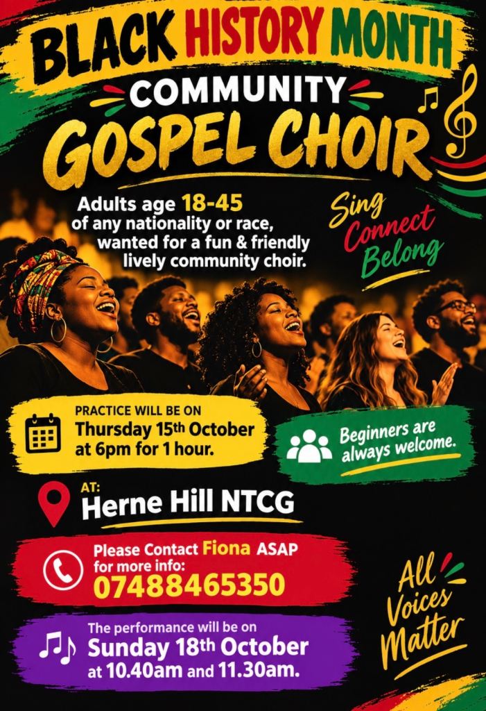 Adults age 18-45 year olds wanted for a community Gospel Choir