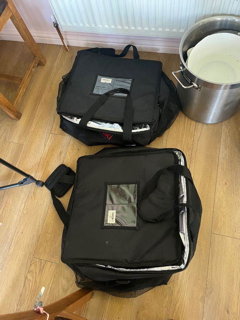 Large Insulated Food Delivery Bags - Good Condition