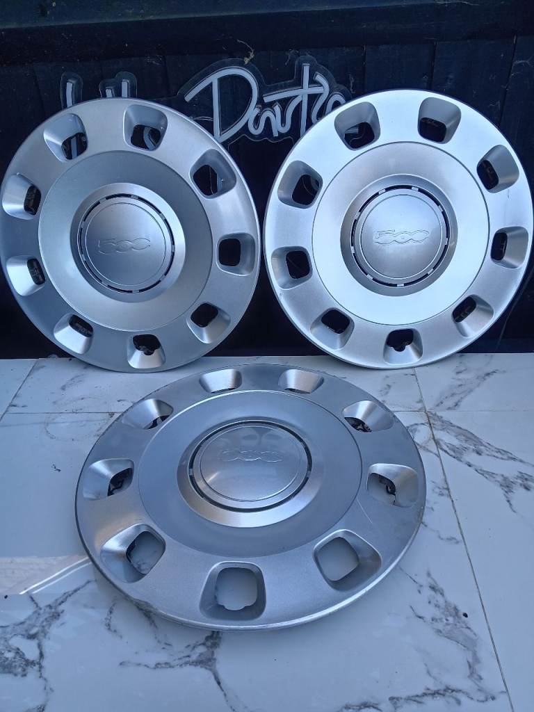 Genuine Fiat Wheel Trims, 14 inch, 3 available, FREE delivery available, Bristol to Gloucester
