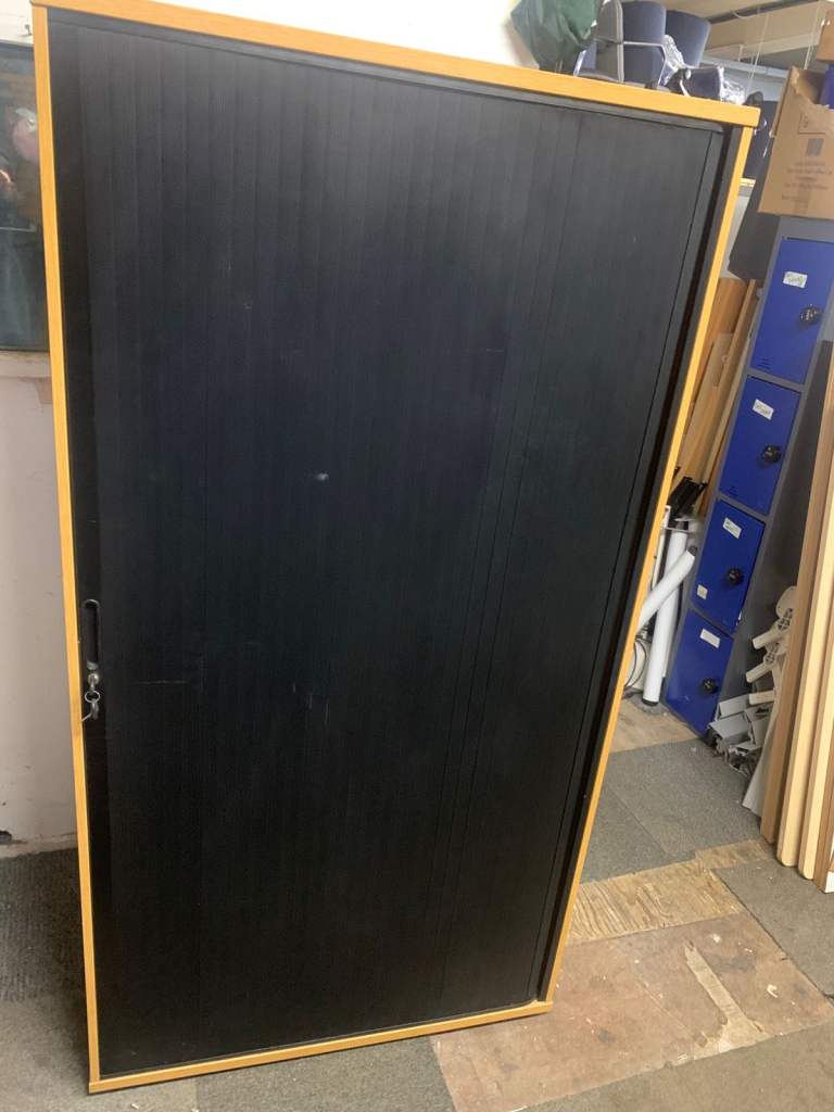 Wooden large tambour and filling cabinet (Wide 100cmm, high 190cm & deep 60cm)