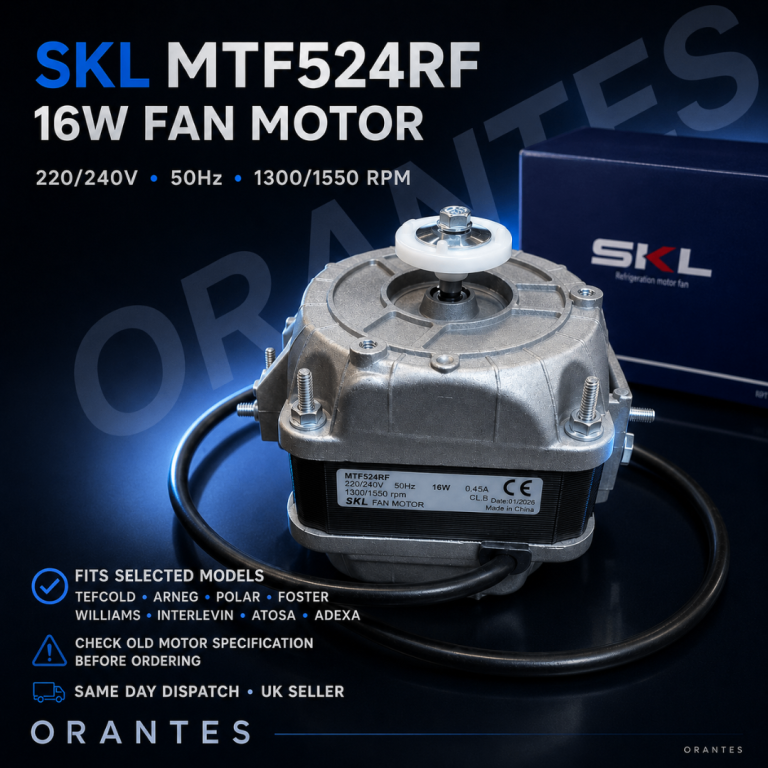 SKL MTF524RF 16W Refrigeration Fan Motor - New