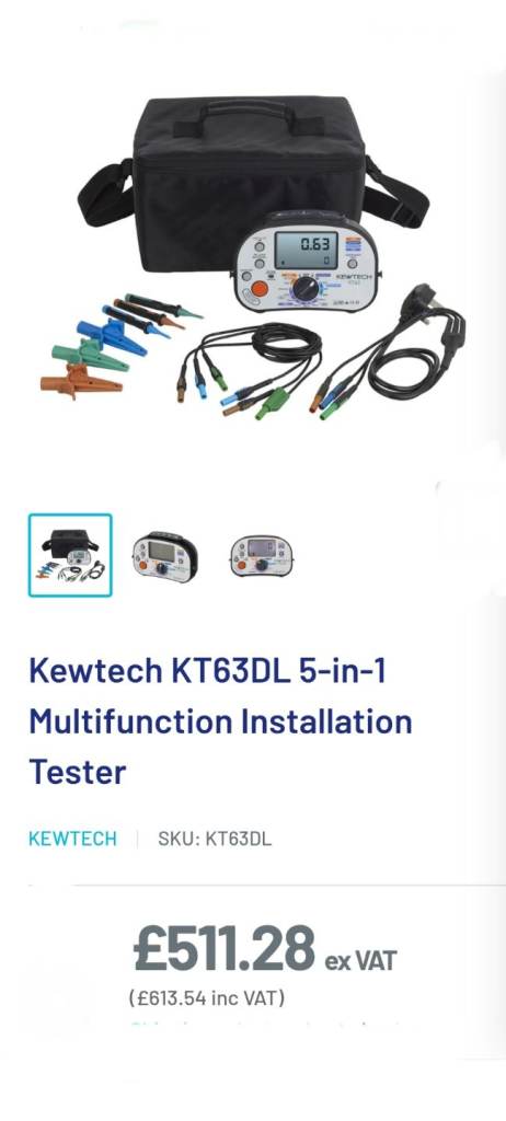 KEWTECH KT63DL 5 IN 1 INSTALLATION TESTER 