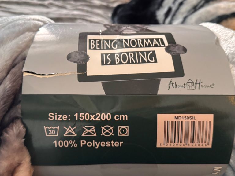 About Home 'Being Normal Is Boring' Polyester Blanket 150x200cm