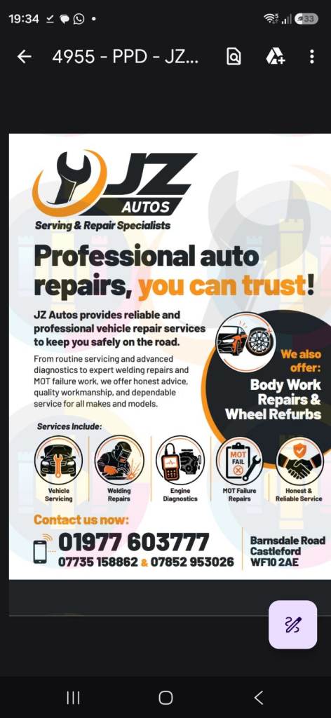 JZ AUTOS SERVICING AND BODY REPAIRS 