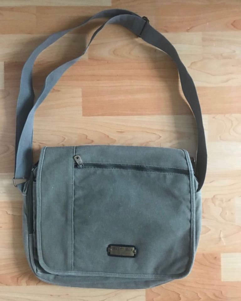 Khaki Green Canvas Satchel Bag
