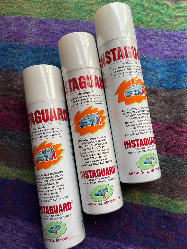 INSTAGUARD PRO WATERLESS WASH WAX CAR, BIKE CLEANER x 3 spray cans