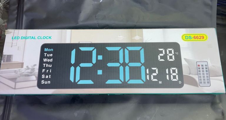 New LED Digital Wall Clock with Remote Control