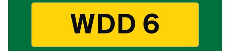 WDD 6 - Private registration number plate dateless