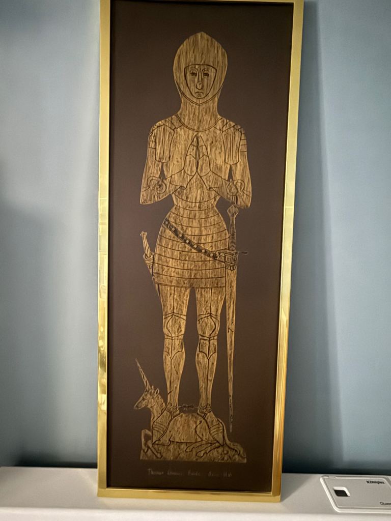 FREE Pair of Vintage Brass Rubbings - Knight and Lady
