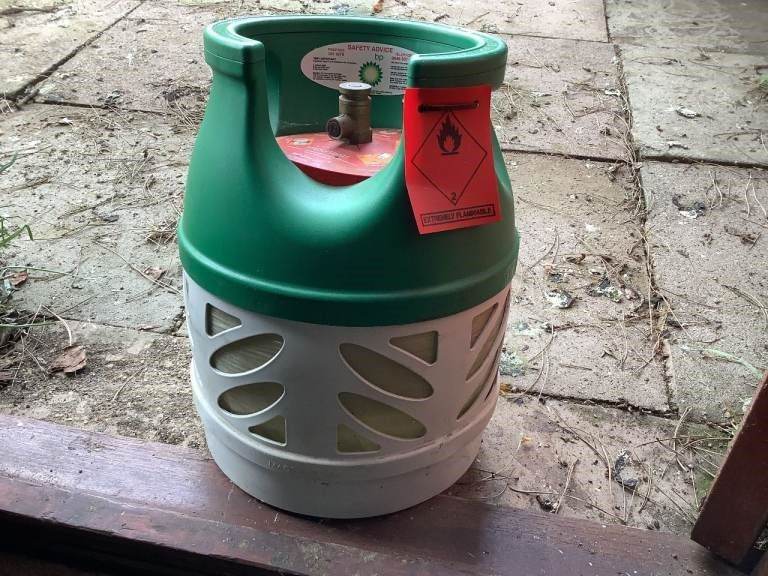 BP propane gas bottle small empty one 5kg