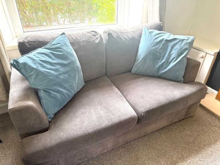 DFS Grey 2 & 3 Seater Sofa Suite 