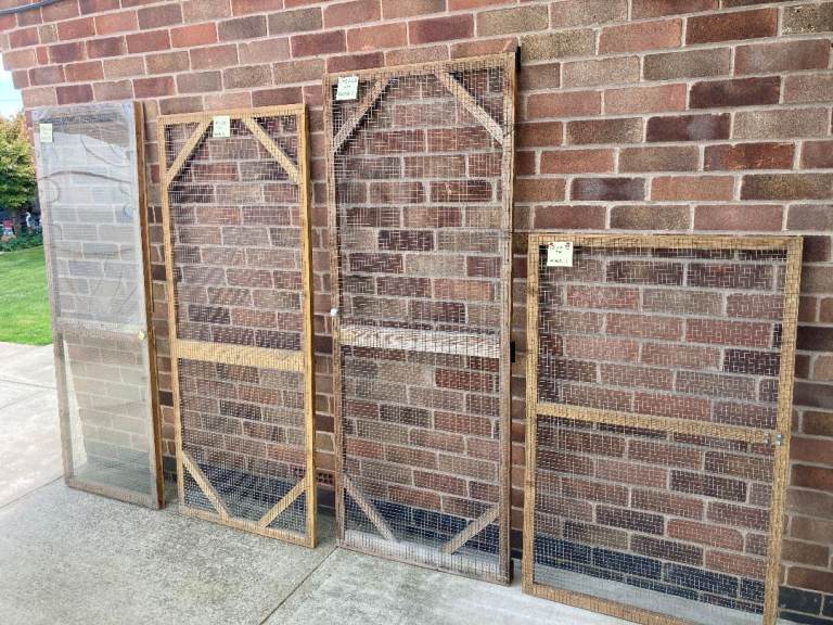 Six Various Sized Aviary Bird Room Cage Doors