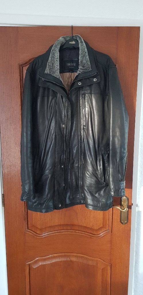 MENS LAKELAND LEATHER COAT SIZE 38 CHEST