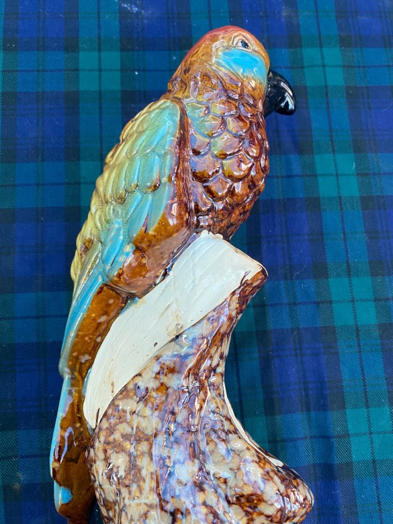 Ceramic parrot