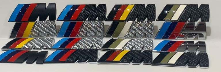 Bmw M Sport Front Grill / Rear Boot Badge 