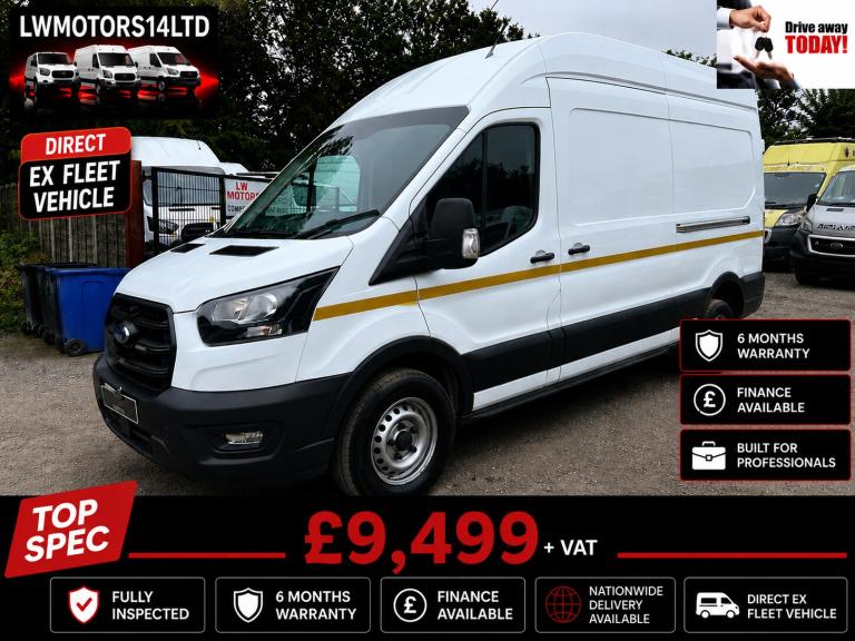 FORD TRANSIT T350 130 BHP L3 H3 LEADER WORKSHOP VAN 2022 72 REG