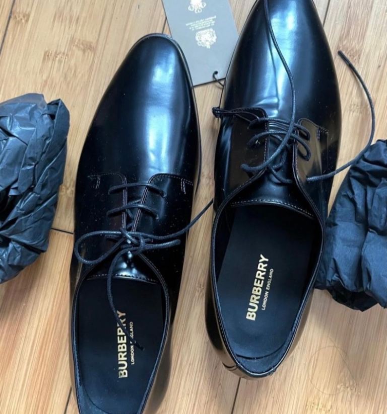 Burberry Black Leather Heels – Brand New, UK 5