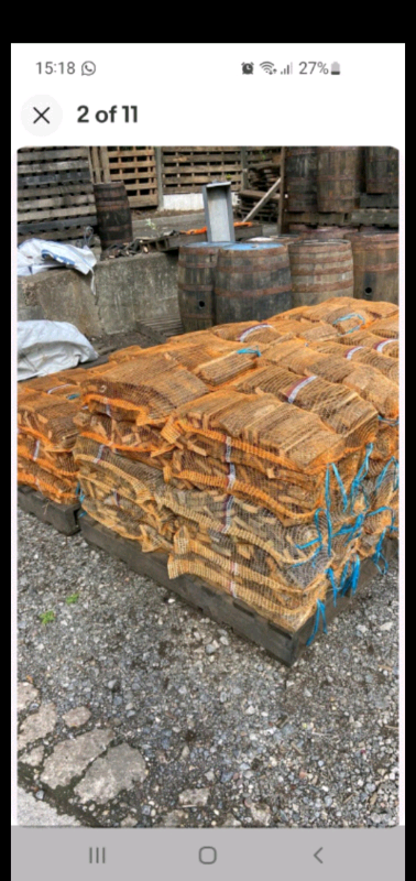  Firewood oak whisky barrel wood logs fire