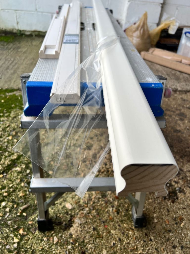 Stair Banister Rail & Baserail Brand New & Primed