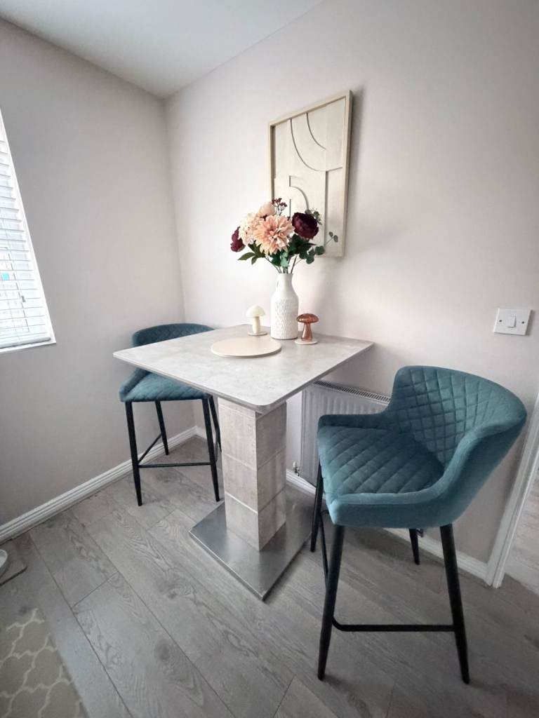 Bar table and stools