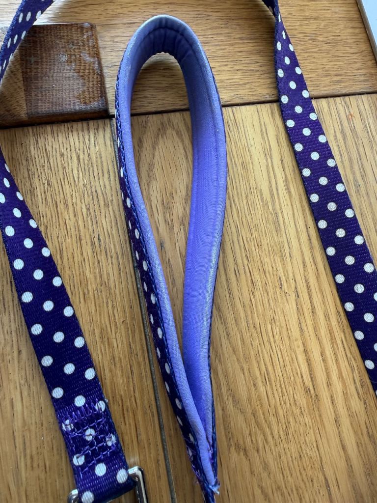 Purple spotty lead padded handle