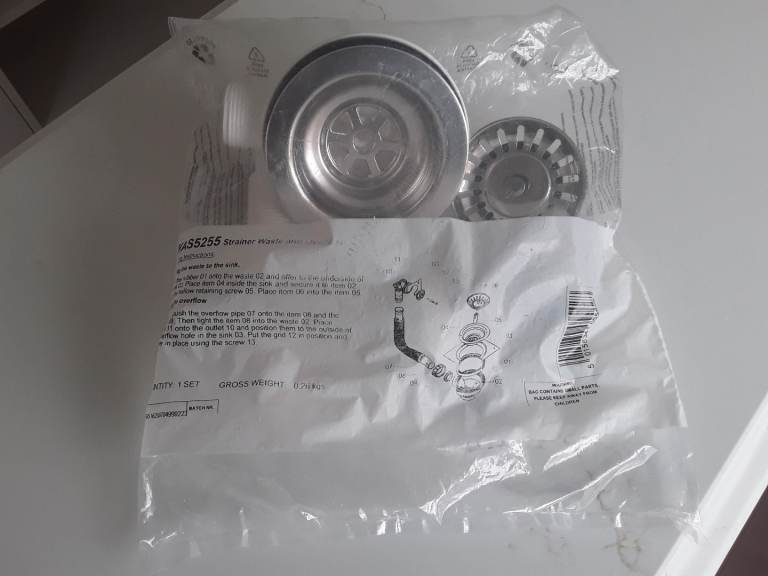 New Kitchen Sink Waste and Strainer Plug