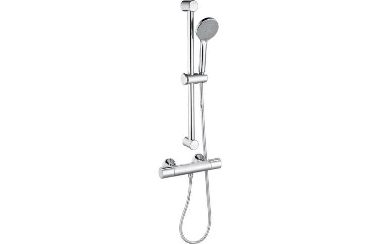 Brand New Chrome Thermostatic Shower Mixer with Riser Rail Kit