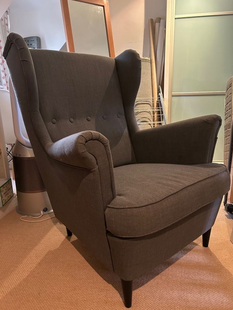 IKEA- Strandmon Wing chair in Nordvalla Dark Grey 