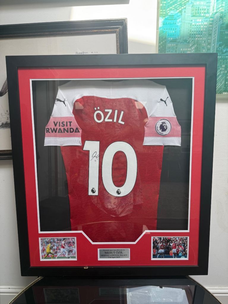 Mesut Ozil signed and framed shirt 