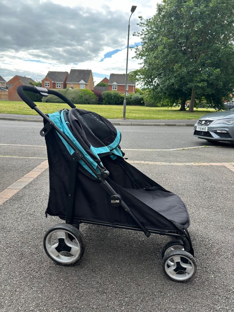 Dog pram blue 
