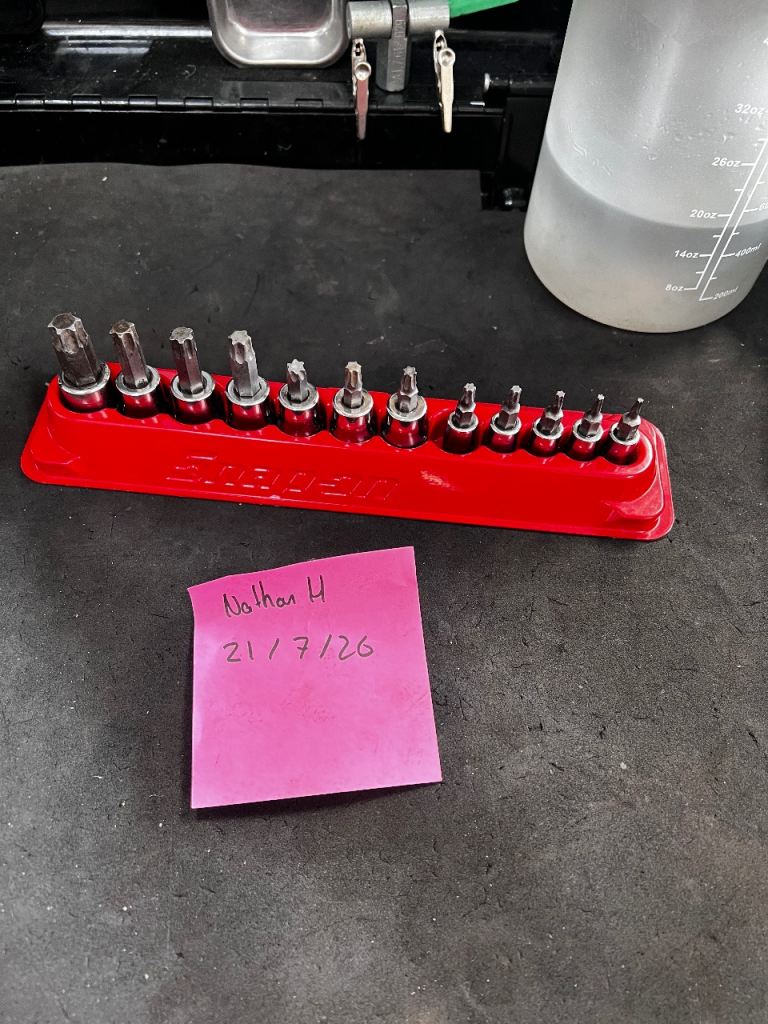 Snap-on 12pc TORX Bit Socket Set with Red Holder