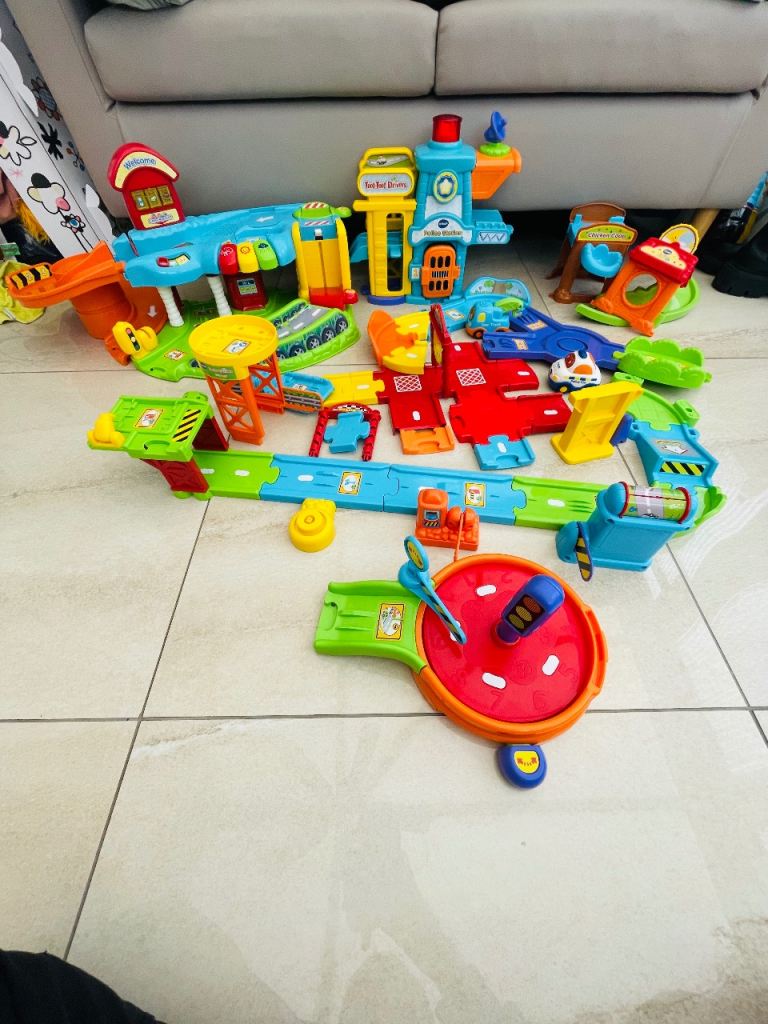 VTech Toot Toot Drivers Garage, Police Station Track Large Bundle Spares 