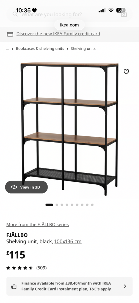 IKEA shelving unit 