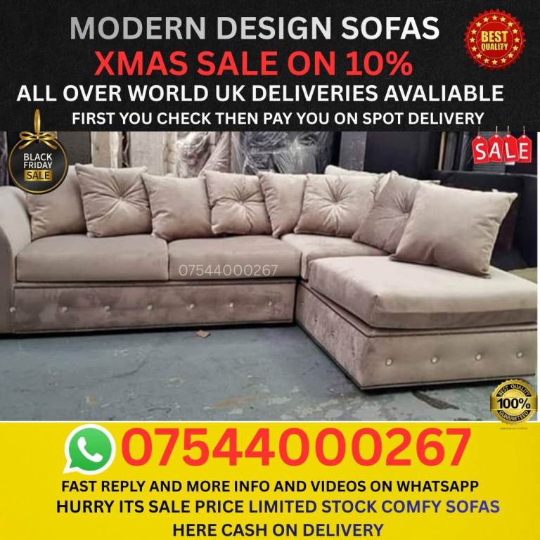 Modern Seating plush Sofas – New Condition