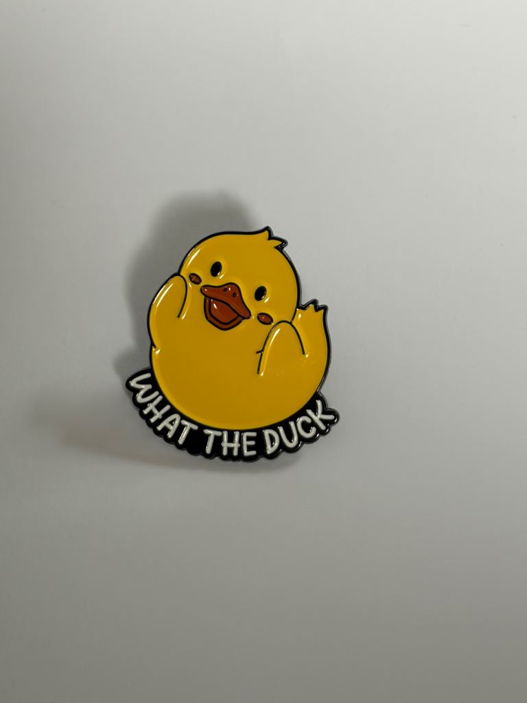 What the duck pin badge brooch