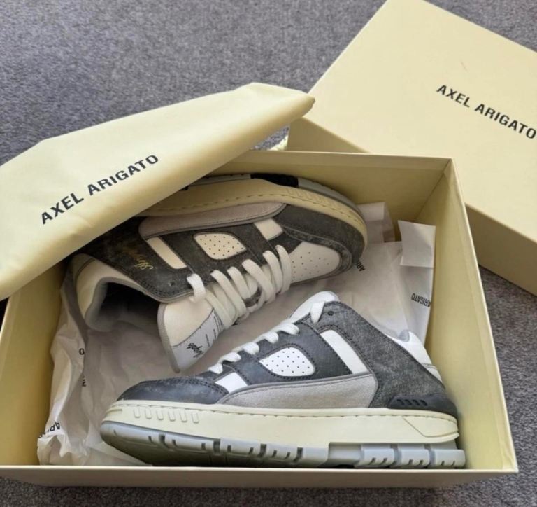 Axel Arigato Area Lo Sneaker - Grey, New in Box