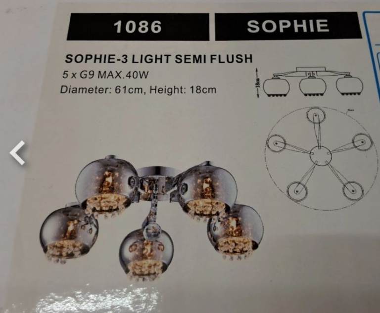 Brand new 5- light chandelier ceiling light.. can deliver