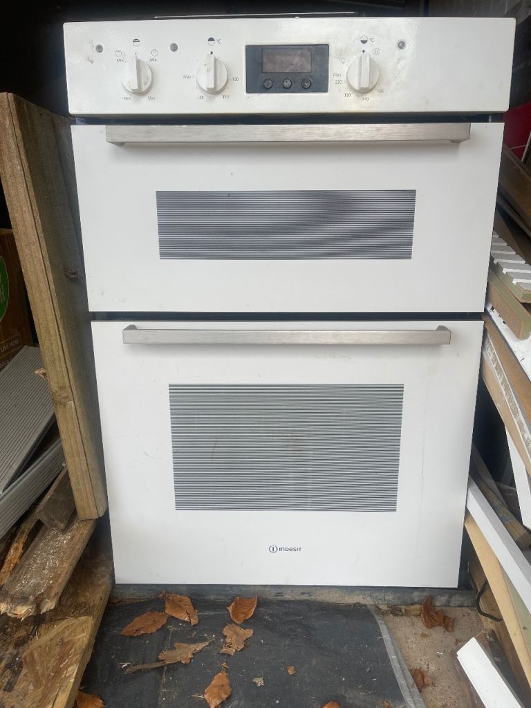 Indesit Double Oven - White, Good Condition