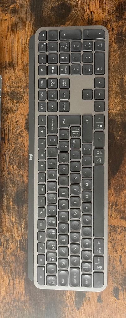 Logitech MX Keys Wireless Keyboard – Grey, Good Condition