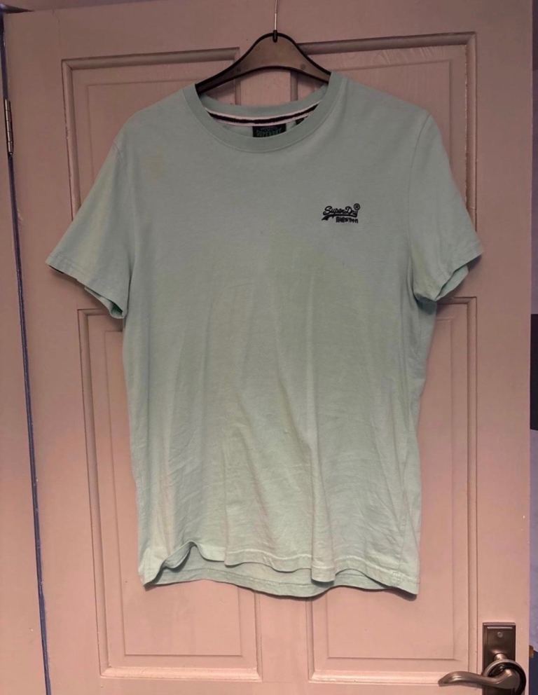 Superdry Men's Green T-Shirt - Size XL, Good Condition