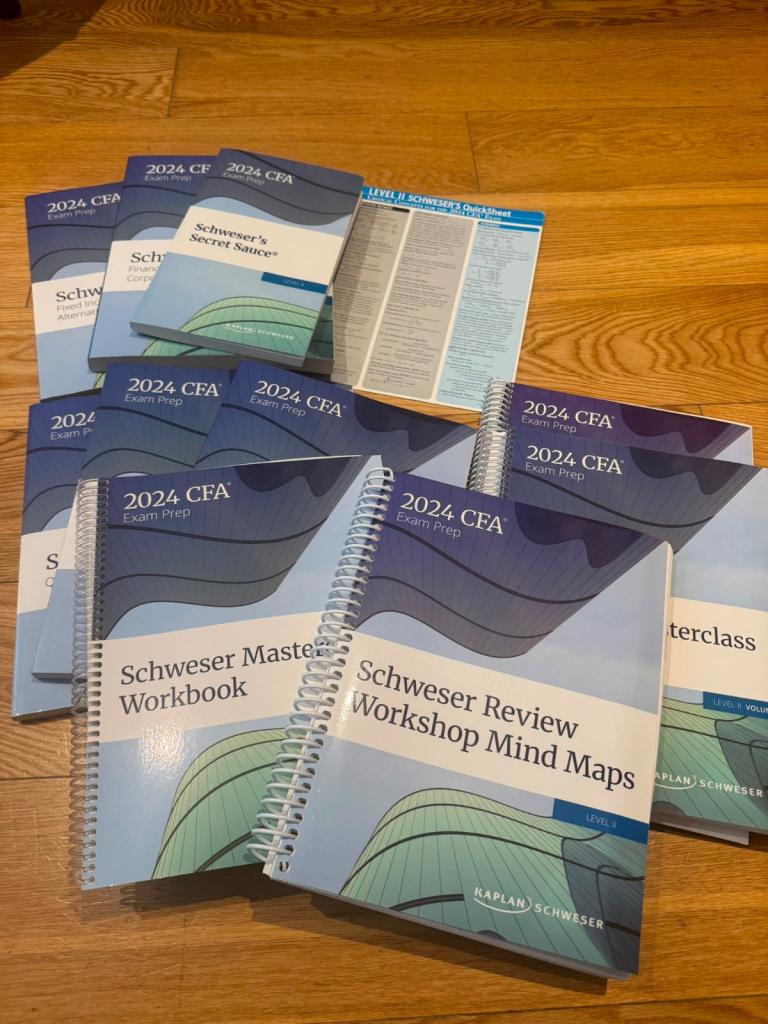 Schweser CFA 2024 Exam Prep Books – As Good As New